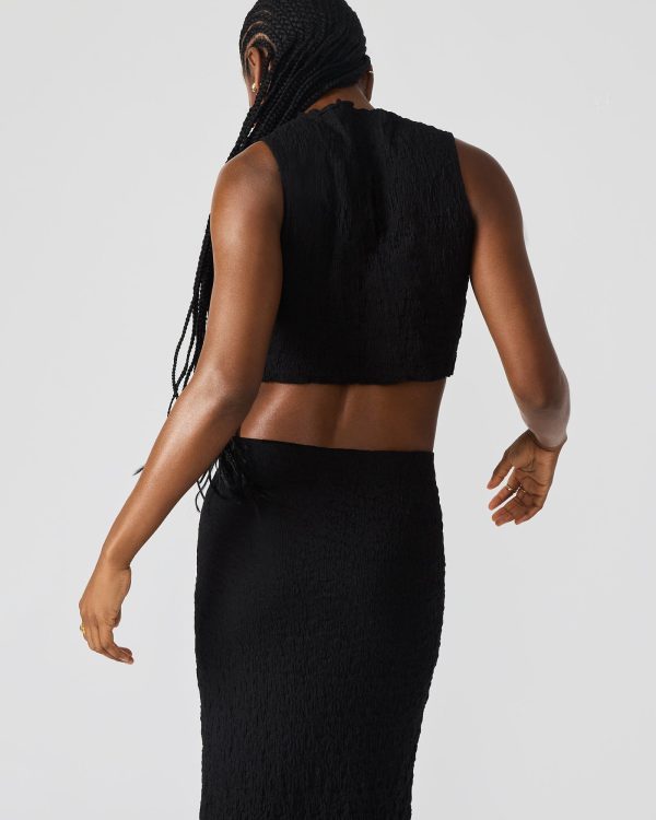 SEASIDE MAXI SKIRT SET BLACK - Image 4