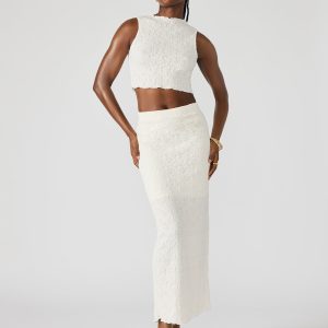SEASIDE MAXI SKIRT SET CREAM