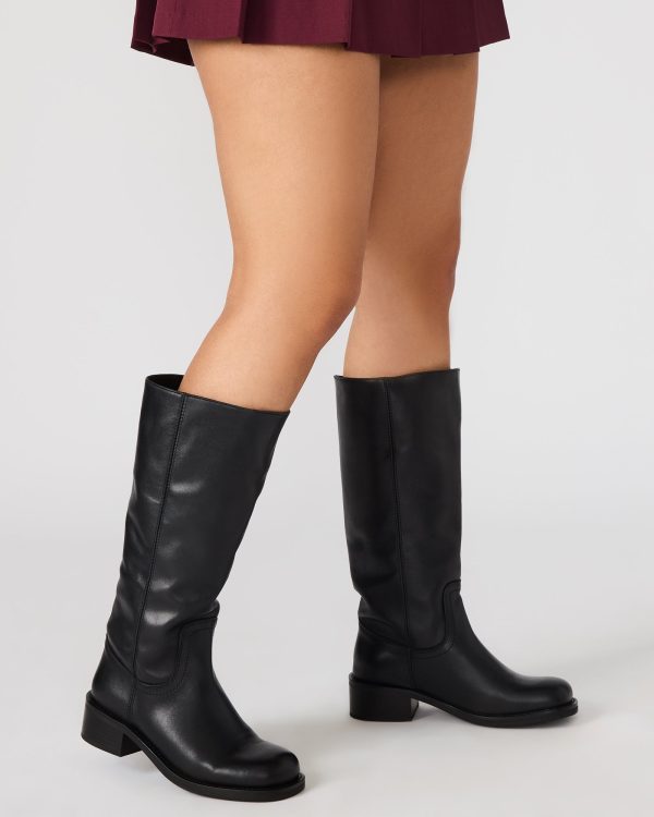 RIGGS BLACK LEATHER WIDE CALF - Image 2