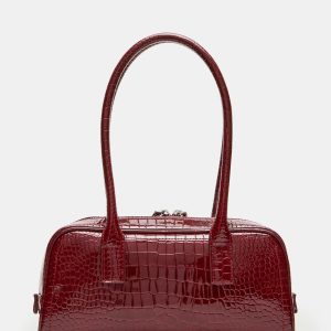 ANISE BAG RED CROCODILE
