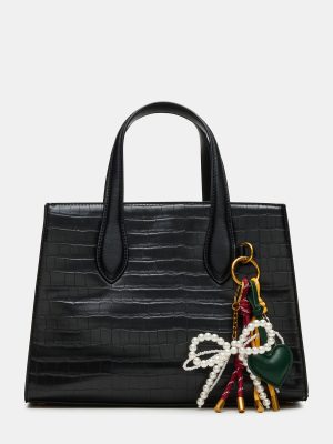 CALLEB BAG BLACK CROCODILE