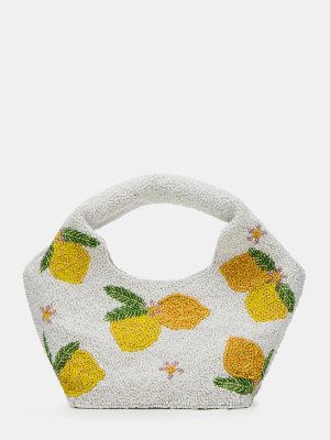 KINSLEY BEADED BAG LEMON