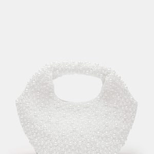 KINSLEY BEADED BAG WHITE