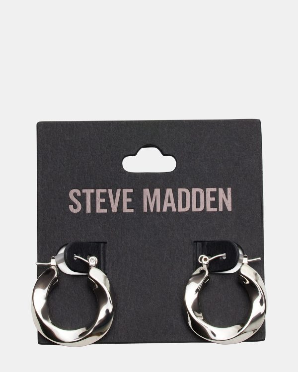 SMALL TWISTED HOOPS SILVER - Image 3