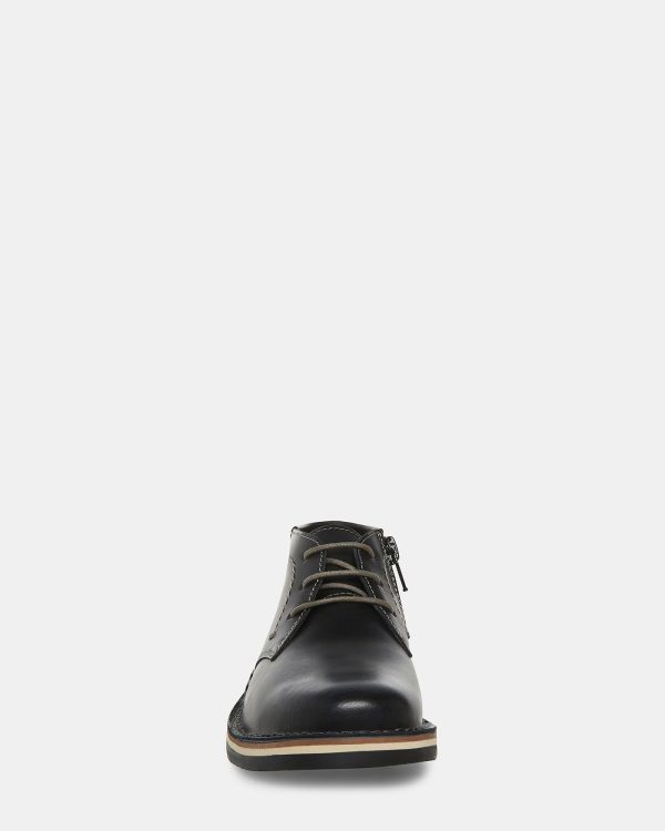 KIDS' HARKEEN BLACK LEATHER - Image 3