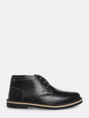 KIDS' HARKEEN BLACK LEATHER