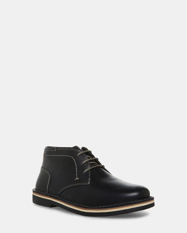 KIDS' HARKEEN BLACK LEATHER - Image 2