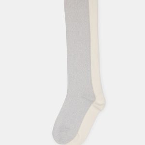 FALL 2 PACK MARLED KNEE HIGH SOCKS LIGHT GREY