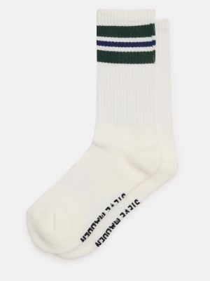 WYNN 2 PACK STRIPE ATHLEISURE SOCKS EGRET