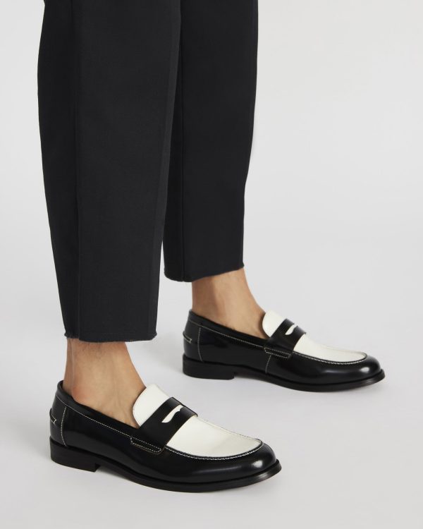 NATAN BLACK/WHITE LEATHER - Image 2