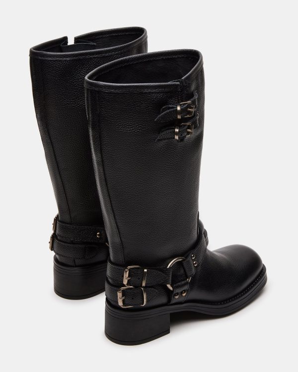 ASTOR BLACK LEATHER WIDE CALF - Image 5