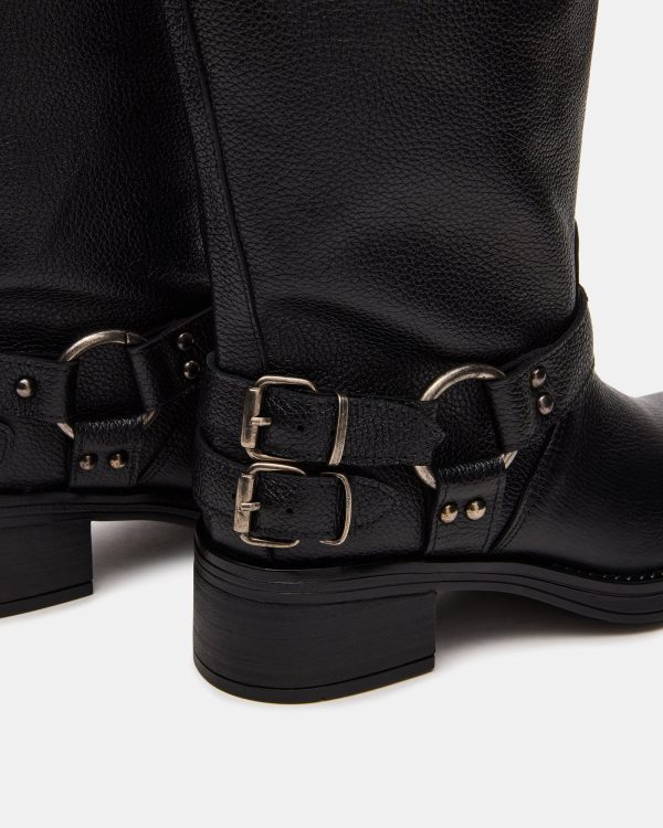 ASTOR BLACK LEATHER WIDE CALF - Image 3