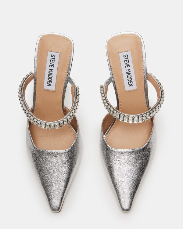BRECKI SILVER LEATHER RHINESTONES - Image 4