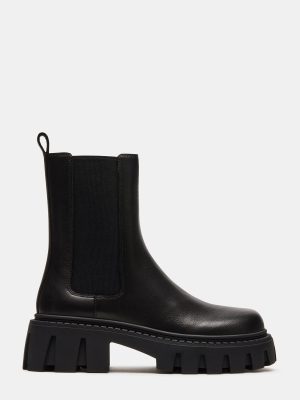 CHARGES BLACK LEATHER
