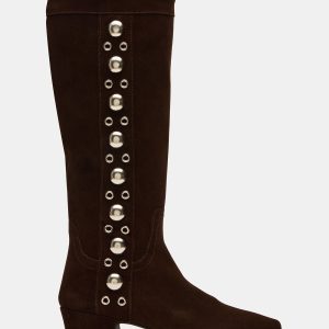 DINGO BROWN SUEDE STUDS