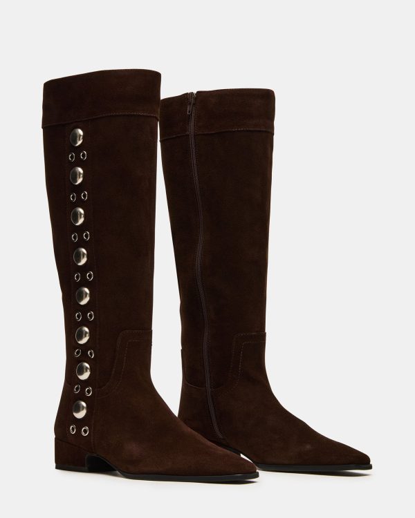 DINGO BROWN SUEDE STUDS - Image 2