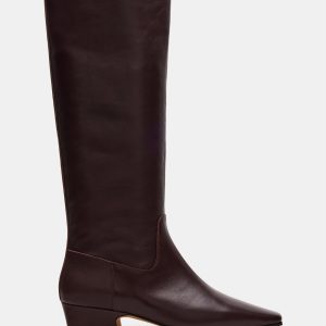 GWYNETH BROWN/RED LEATHER