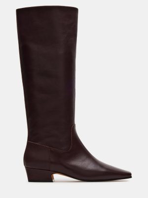 GWYNETH BROWN/RED LEATHER