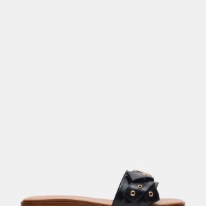 HILARIA BLACK LEATHER