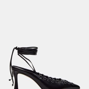 LACELLE BLACK LEATHER