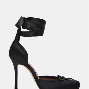 LARINA BLACK SATIN