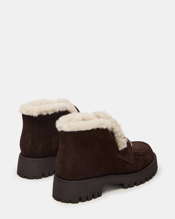 LEON FAUX FUR CHOCOLATE BROWN SUEDE - Image 5