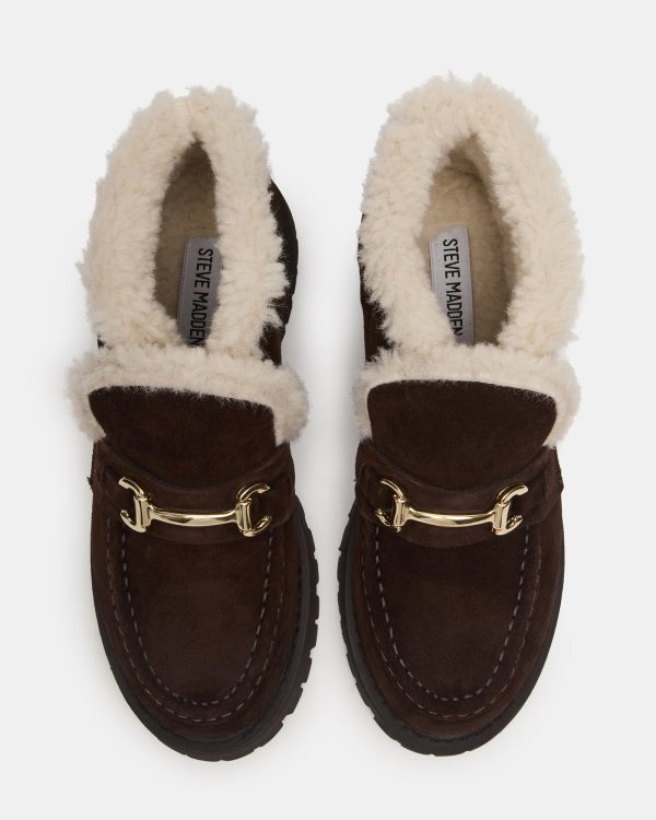LEON FAUX FUR CHOCOLATE BROWN SUEDE - Image 4