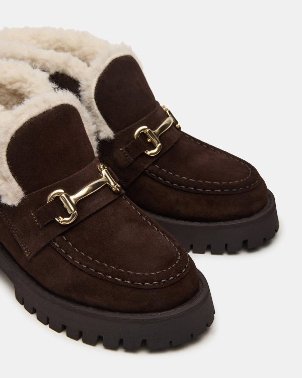 LEON FAUX FUR CHOCOLATE BROWN SUEDE - Image 3