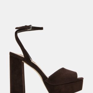 LOURDES CHOCOLATE BROWN SUEDE
