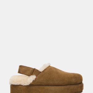 MELLOW FAUX FUR COGNAC SUEDE