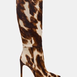 NITRO BROWN COW PRINT WIDE CALF