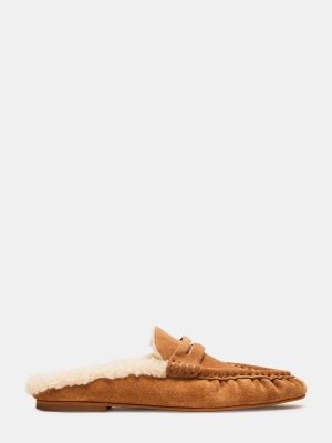 RAFE FAUX FUR TAN SUEDE
