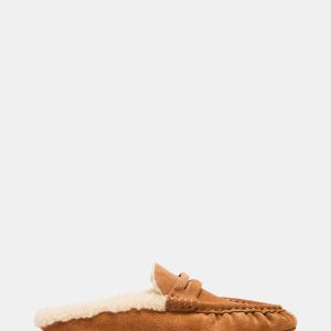 RAFE FAUX FUR TAN SUEDE