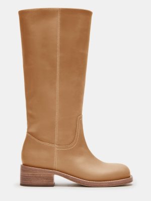 RIGGS BANANA LEATHER WIDE CALF