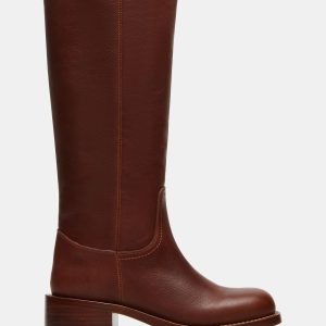 RIGGS RUST LEATHER WIDE CALF