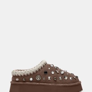 SELENA GREY SUEDE RHINESTONES
