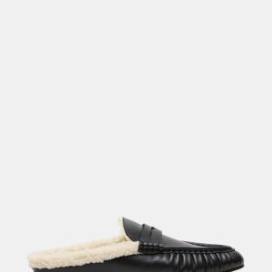RAFE FAUX FUR BLACK LEATHER